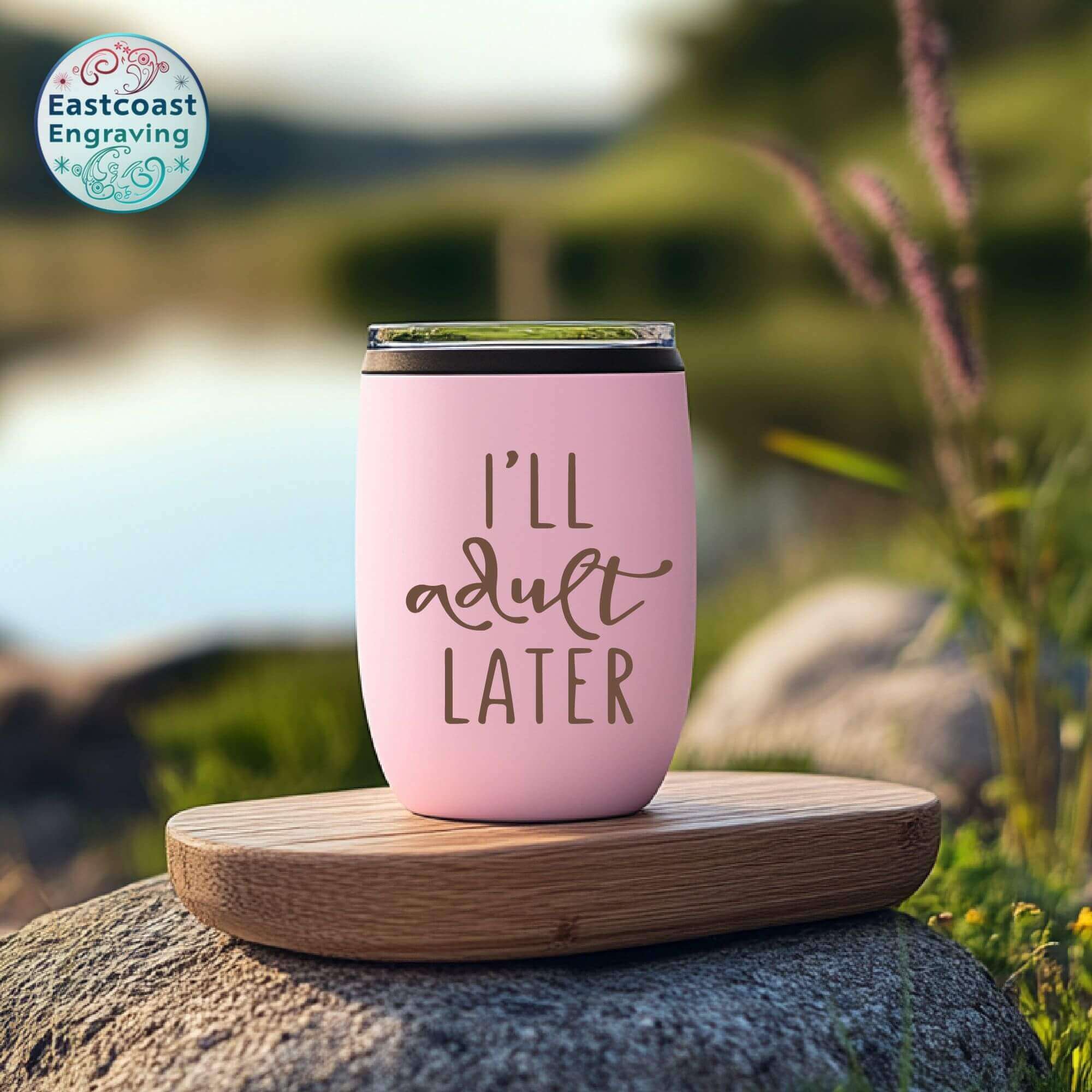 Humorous vinyl decal for mugs and cups – waterproof and long-lasting