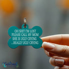 Stylish dog collar name tags engraved for safety