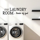 Vinyl laundry decor for wash rooms with playful lettering