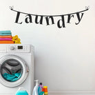 Vinyl laundry wall decor for modern or farmhouse wash rooms