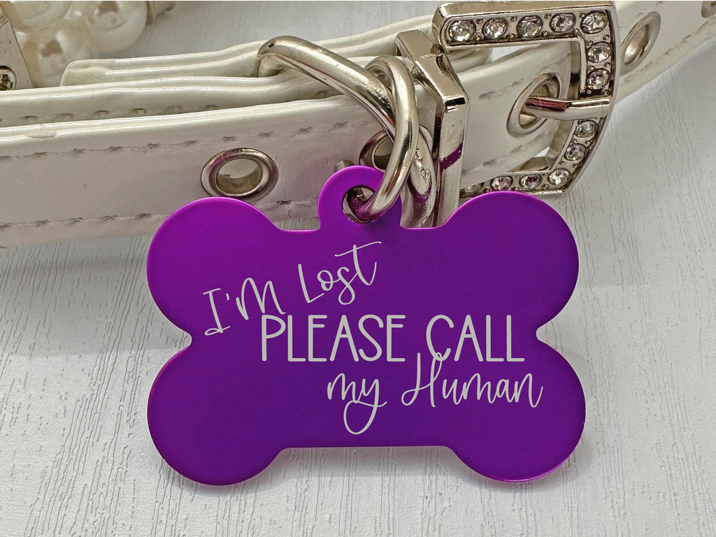 I'm Lost Call My Human - Engraved Pet Safety ID Tag - Eastcoast Engraving