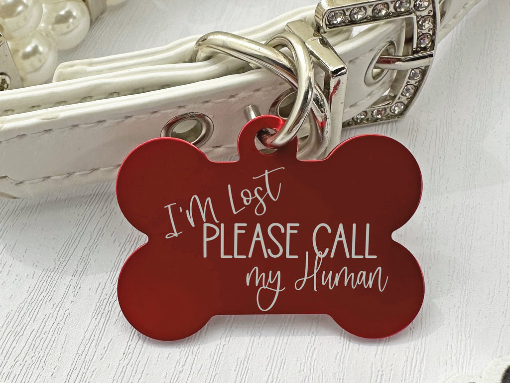 I'm Lost Call My Human - Engraved Pet Safety ID Tag - Eastcoast Engraving