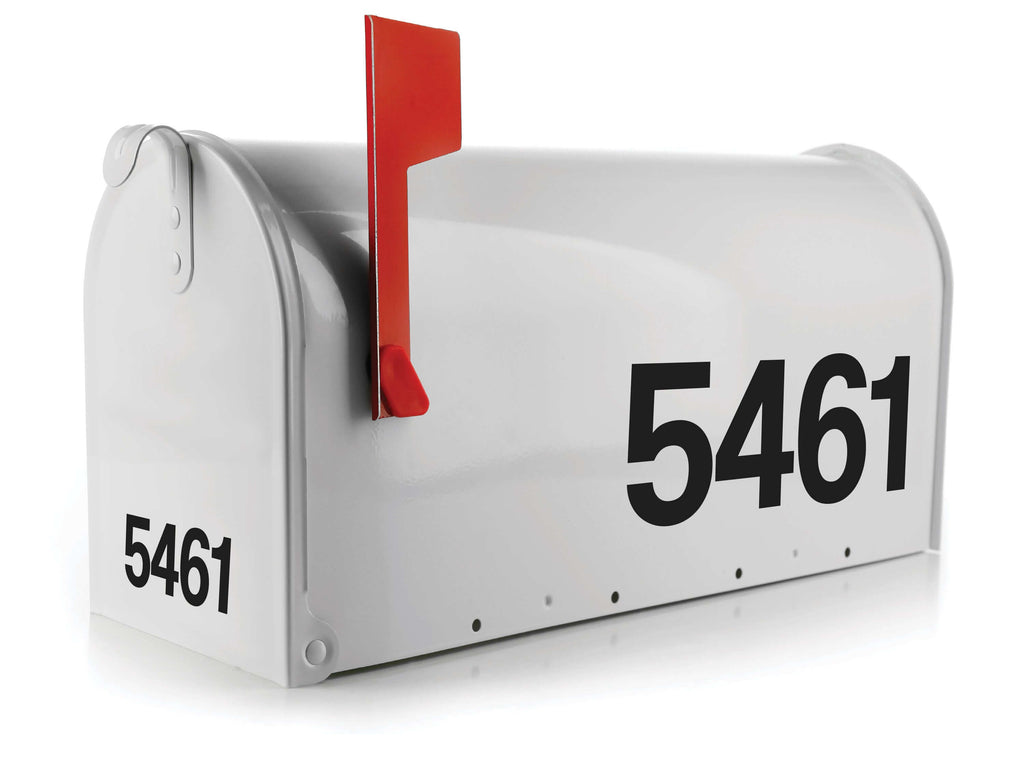 Bold Blocked Out Design Mailbox Decal in Multiple Colors