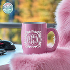 Monogram vinyl sticker for tumblers – waterproof and durable personalization