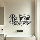 Nature-inspired bathroom wall sticker installed over sink