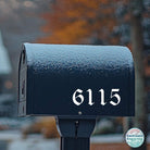 Customizable vinyl mailbox numbers in multiple color options