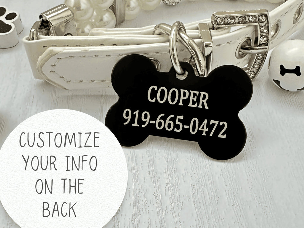 Bones Before Bitches" Engraved Dog Tag - 8 Colors - Eastcoast Engraving