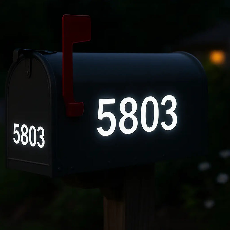 Reflective Mailbox Numbers