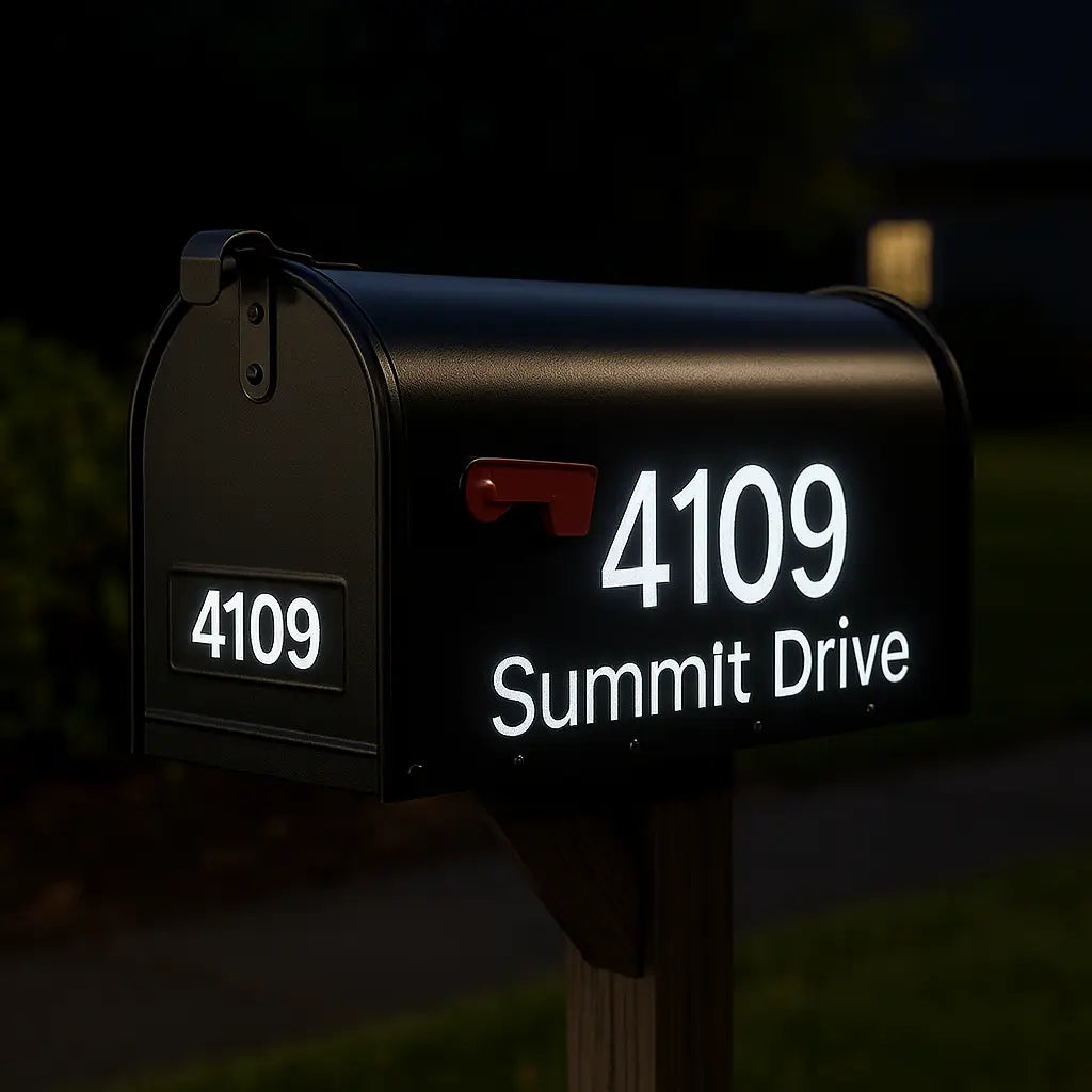 Reflective Mailbox Lettering & Address Decals