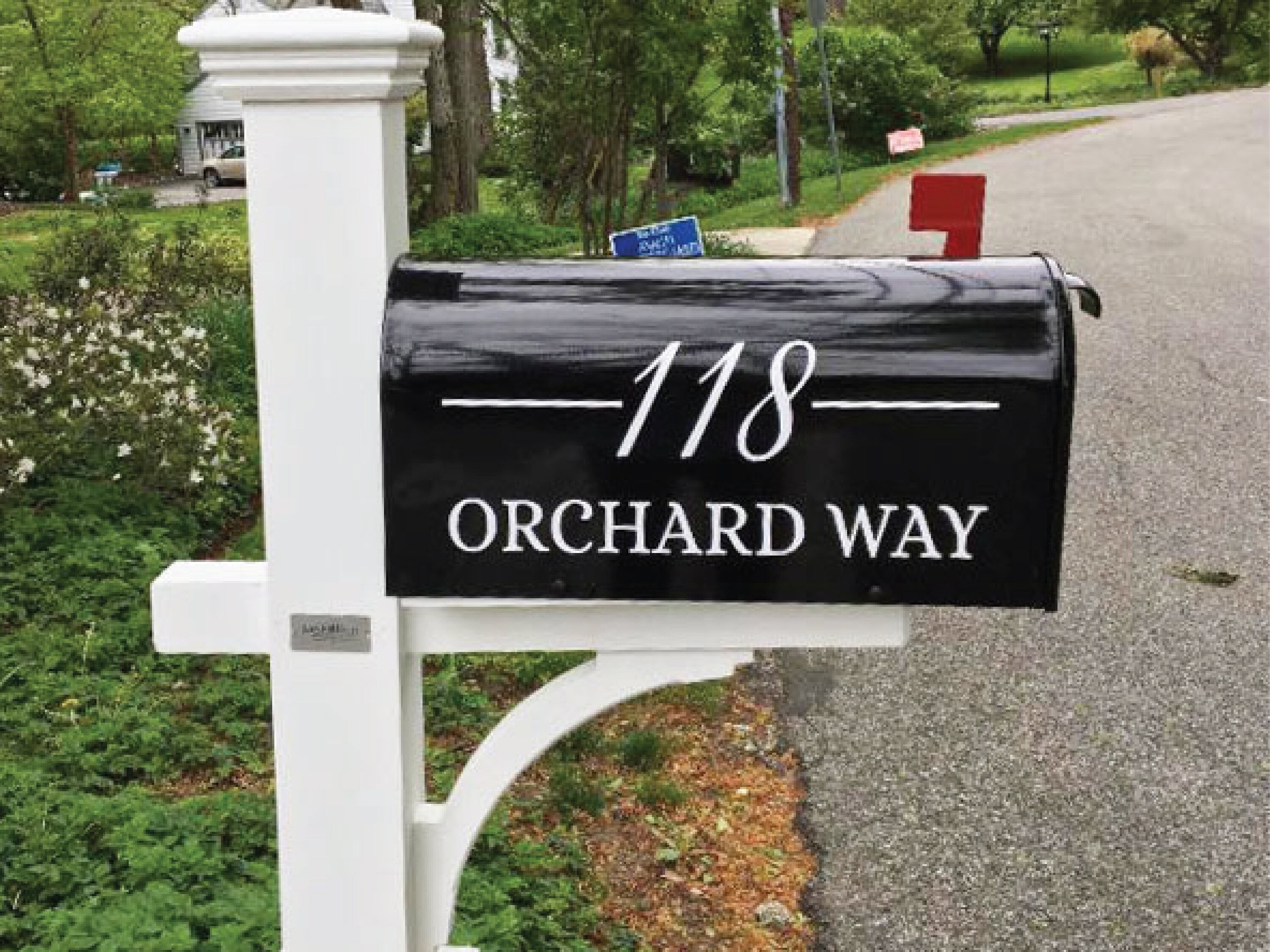 Custom Simple Numbers Mailbox Decal - Visible and Durable - Eastcoast Engraving