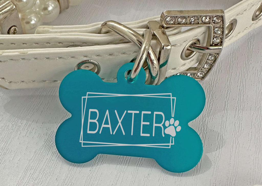 Customizable Artistic Paw Dog Tag – Durable & Colorful Pet ID - Eastcoast Engraving
