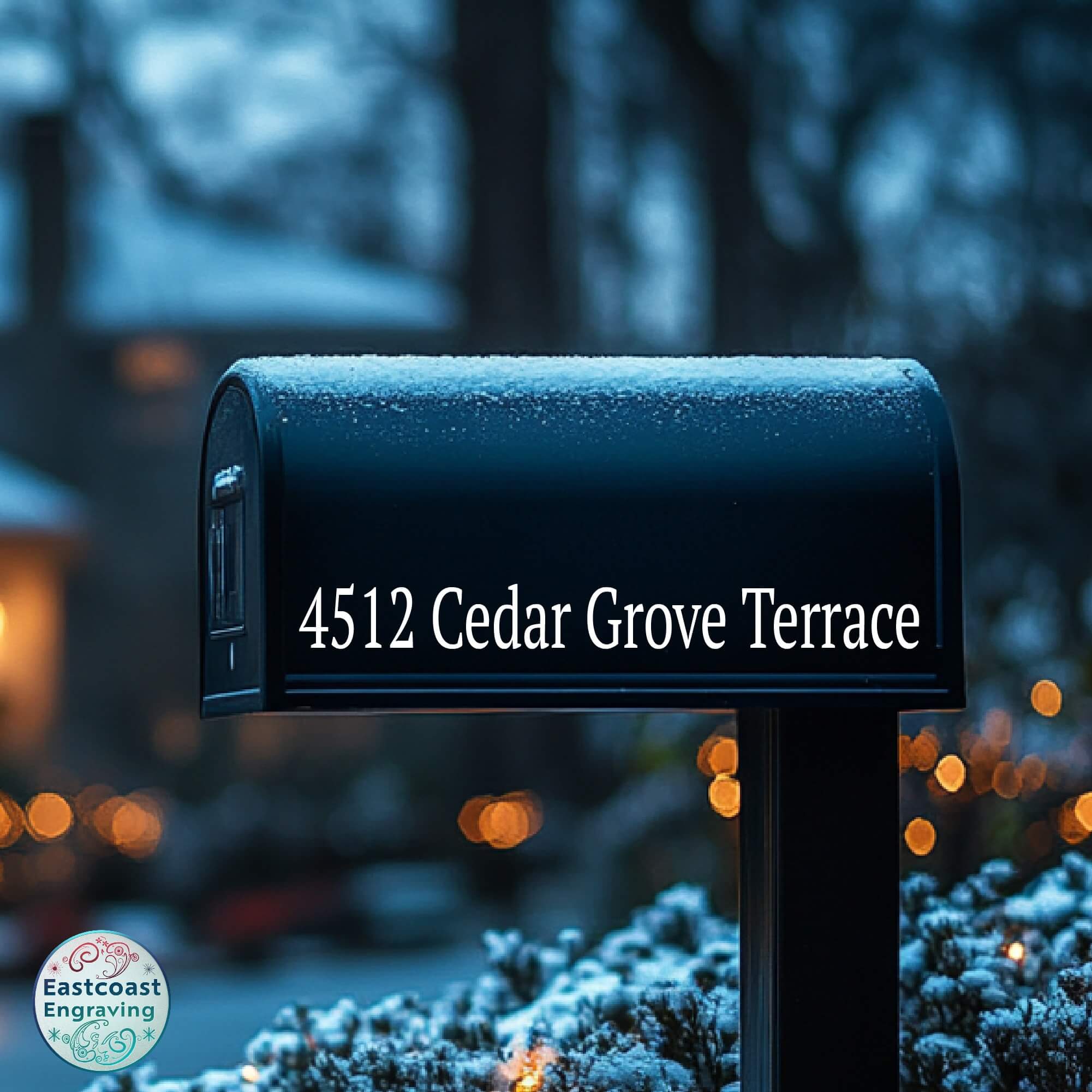 Easy-to-apply vinyl mailbox address decal