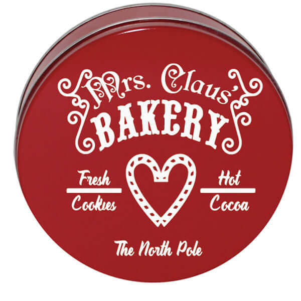 Mrs. Claus Bakery Cookie Tin Decal - Eastcoast Engraving