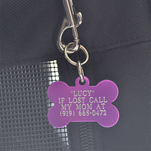 Custom Pet ID Tag - Create Your Own - Purple - Dog ID Tag