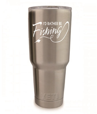 Rather Be Fishing Vinyl Decal - Eastcoast Engraving