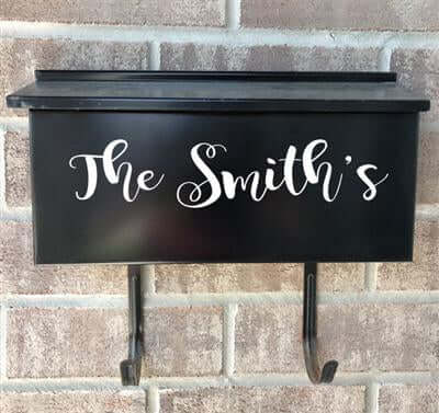 Wall Mount Mailbox Decal - Script - Eastcoast Engraving