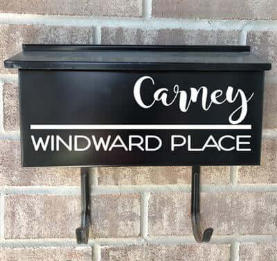 Wall Mount Mailbox Decal - The Danielle - Eastcoast Engraving