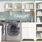 Clothesline Wall Decal, custom sizes laundry room decor sticker in vinyl