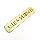 Custom engraved metal labels with adhesive backing for flat surfaces