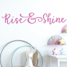Rise and Shine Wall Decal, cheerful vinyl decor for kids rooms - Eastcoast Engraving